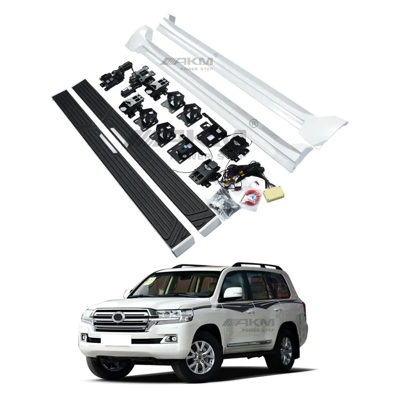 Tablas de Umbral Eléctricas con Tres Soportes de Potencia para Toyota Land Cruiser 300 Accesorios LC300 Side Step