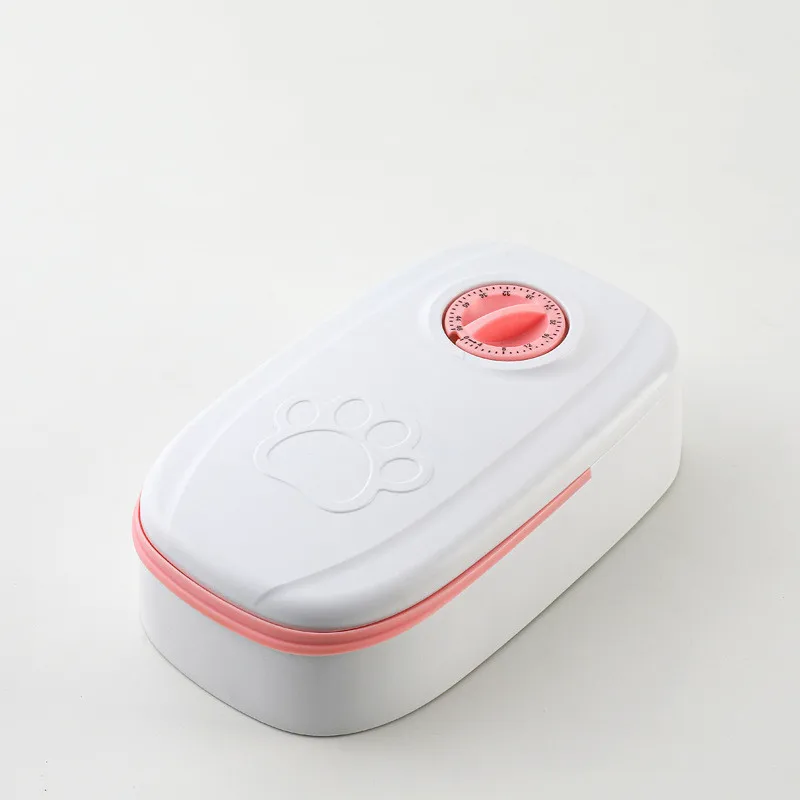 Smart Pet Feeder Alarm Clock Timing Principle Auto Dog Cat Dry and Wet Grain Bowl 350Ml Detachable Easy to Wash