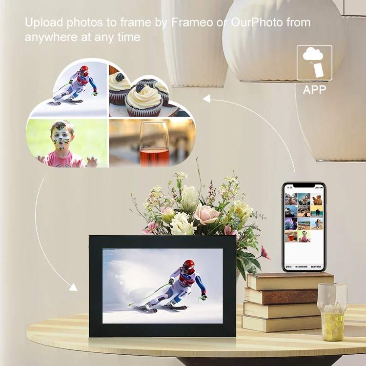 2021 IPS Touch Screen Android Wifi Digital Picture Frame 10 Inch Digit Cloud Photo Frame Review