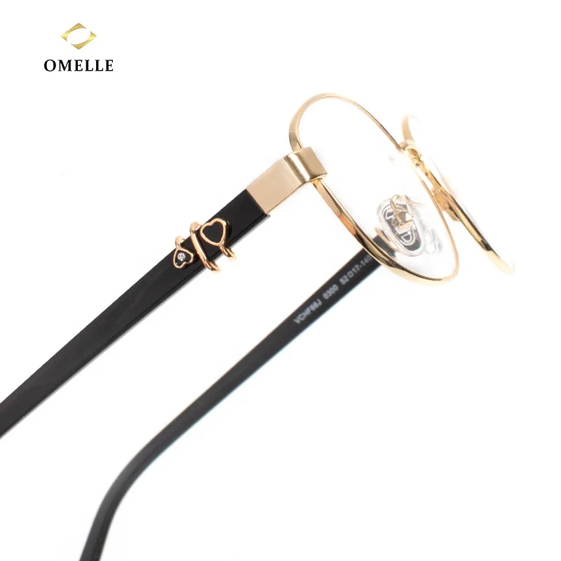Luxury Oval Blue Light Blocking Computer Glasses 2021 Design Lightweight Metal Frame Eyeglasses