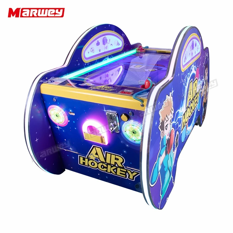 Indoor Playground Interactive Coin Operated Small Air Hockey Table For ...