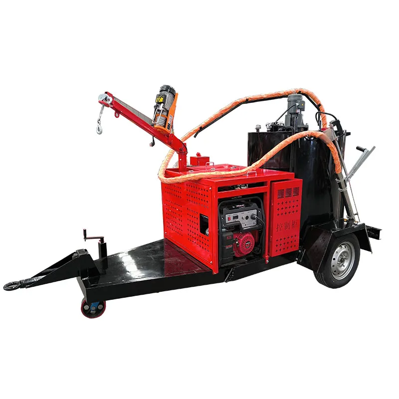 Hand push Asphalt crack Sealant heating cart for road pavement repair process