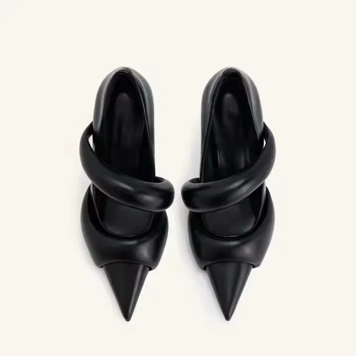 Low Moq Ladies Heel Pump Shoes Size 43 Classic Point Toe Women Stiletto High Heels - Image 4