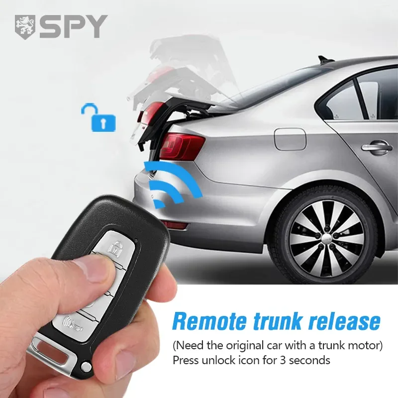 SPY 12V Keyless Entry Anti-Theft Alarm System Auto Car Engine Start/Stop Push Button for Camry Corolla Key Click Keyless Push