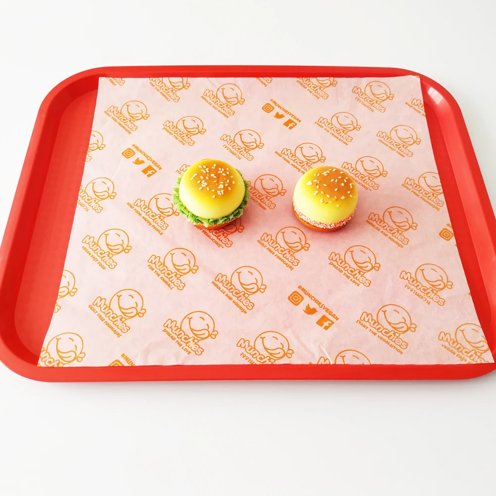 Deli Food Wrapping Paper Custom Greaseproof Wax Paper Food Grade Tissue Paper Printed