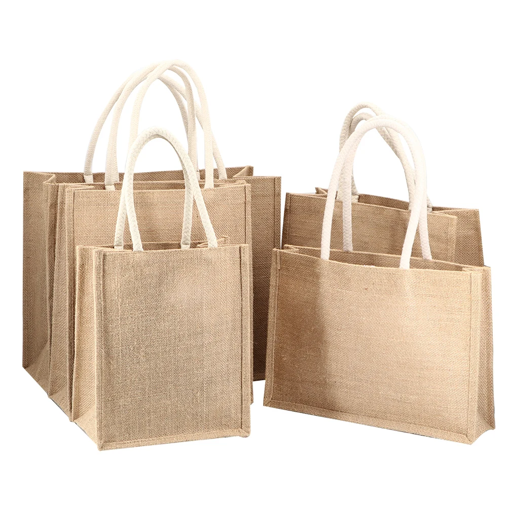 Natural Burlap Blank Tote Bag Eco-friendly Tote Bag Reusable Jute ...