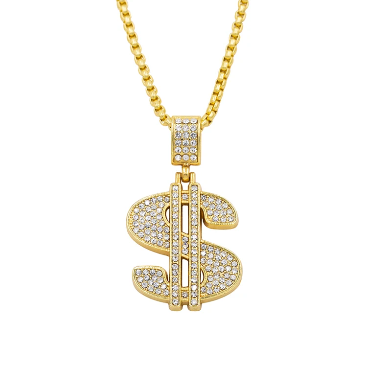 monogram men's diamond pendant necklaces