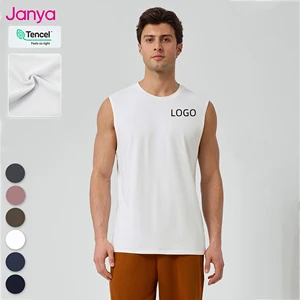 Janya Breathable's Men Tank Tops Casual Fitness Running Singlet Active Top Cool Soft Modal-Blend Fabric Sleeveless Tank Tops