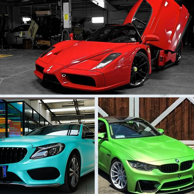 Manufacturer Ultra Colorful Matte Car Wrap Vinyl Self-Adhesive Color Changing Car Body Coating Wrap PVC TPU Wrap Coating Vinyl