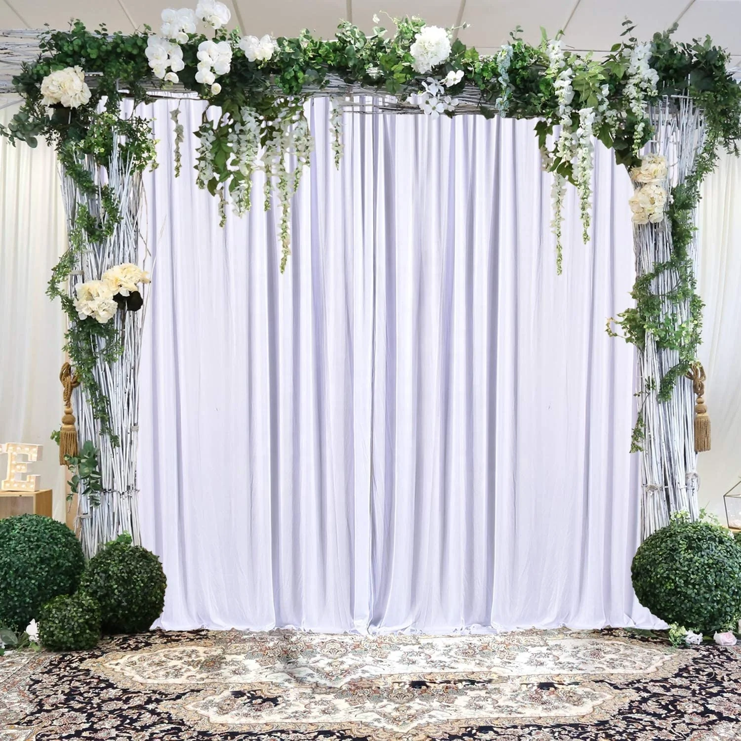 Backdrop Stand Frame Arch Photo Booth Pipe Drape Wedding Ceremony  Photography Diy Adjustable Metal Kit Weighted Steel Base Heavy