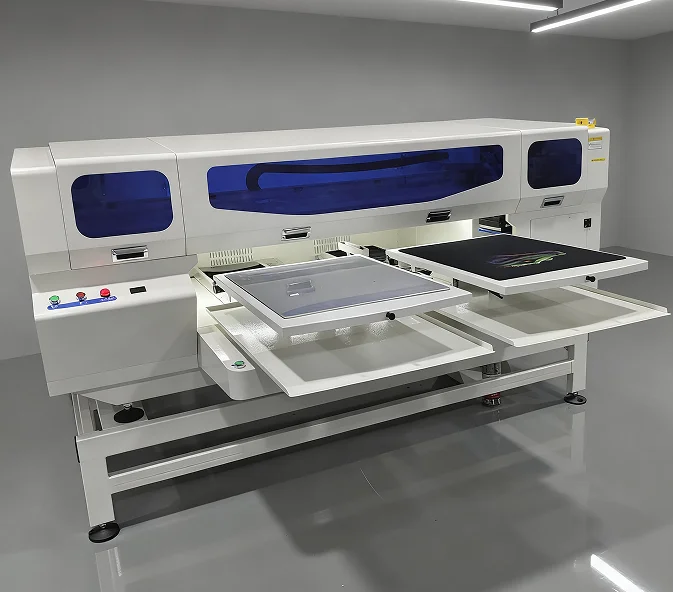 Custom Apparel DTG 3D Printer Double Station for I3200 Print Head 450x550mm Printing Size 720x1440dpi Resolution T-Shirts