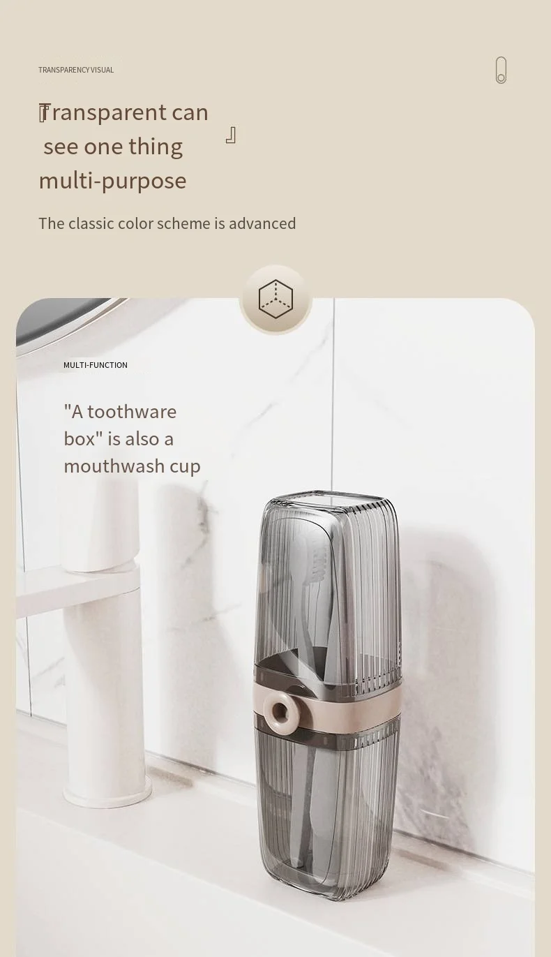 Storage Travel mouthwash cup Brushing cup Dental set Light luxury storage set Portable household toiletry toothbrush case supplier