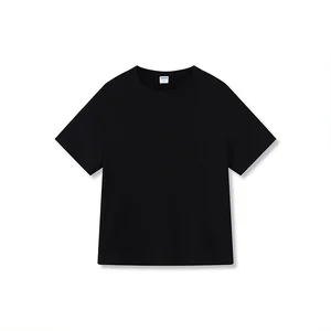 Fashion High Quality  Cotton Custom Logo Solid Round Neck T-shirt for Children Kids Short Sleeve  Embroidered T Shirt