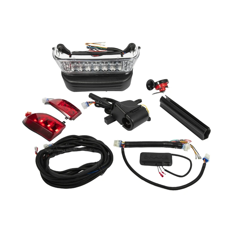product new style wheel electric club car golf cart led headlights kit halogen taillights for club car precedengt 2004 up-2