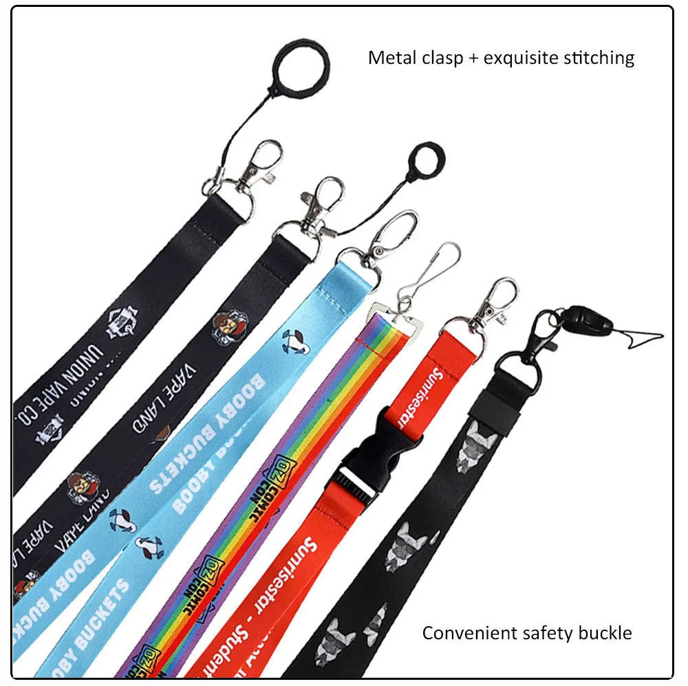 Online Customization Custom Logo Dye Sublimation Polyester Lanyards ...