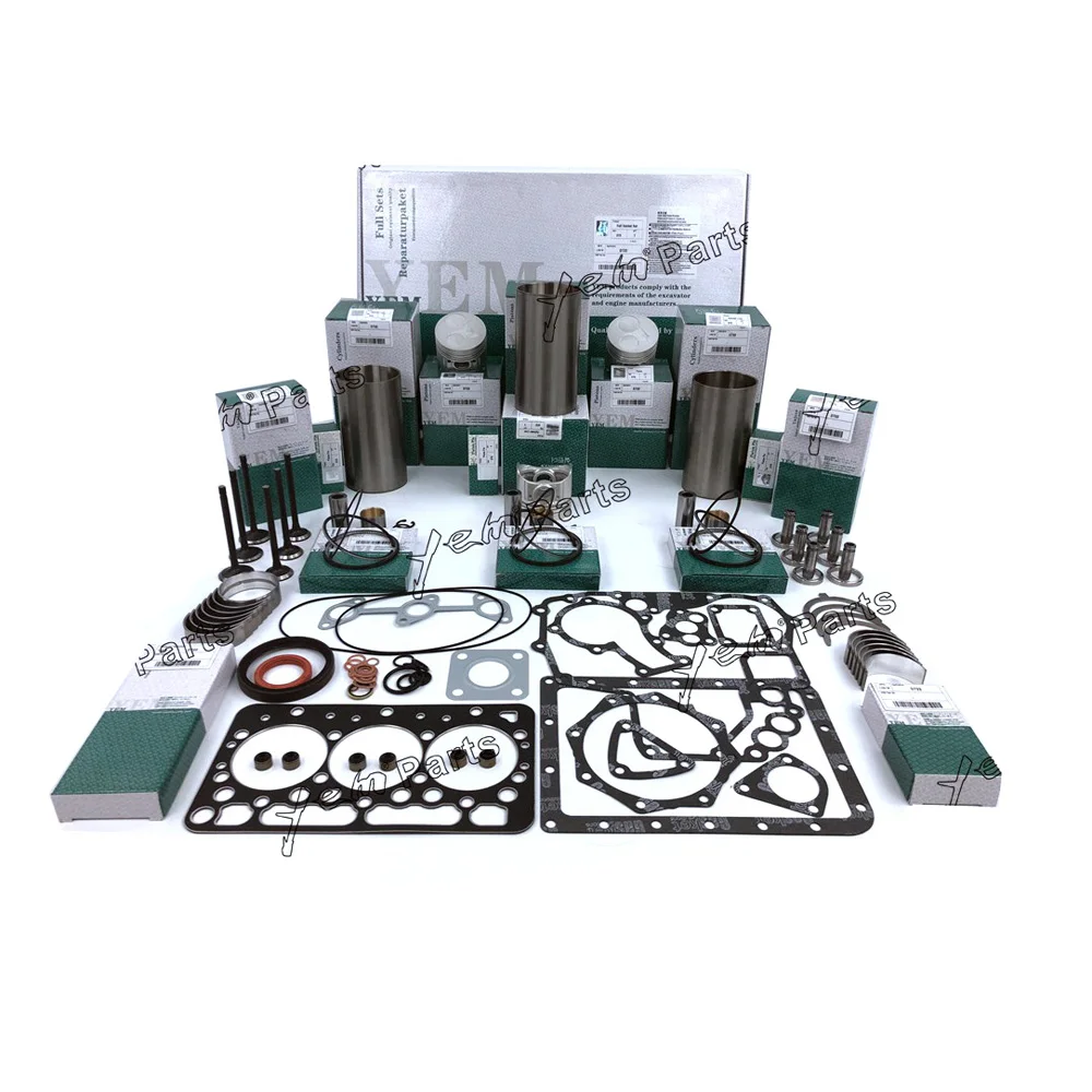Engine Parts for Kubota D722 Engine Rebuild Kit Complete Gasket Kit Engine Piston Set