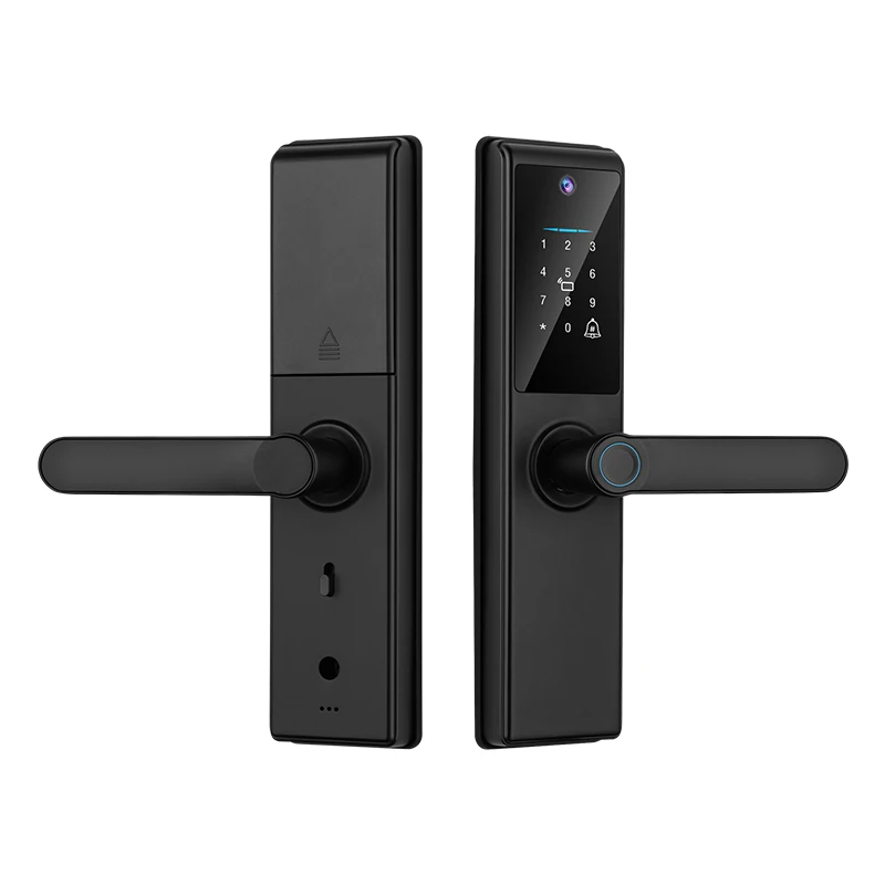 Factory Price Camera Lock Tuya Remote Control Biometric Fingerprint Card Password Intelligent Home Door Lock