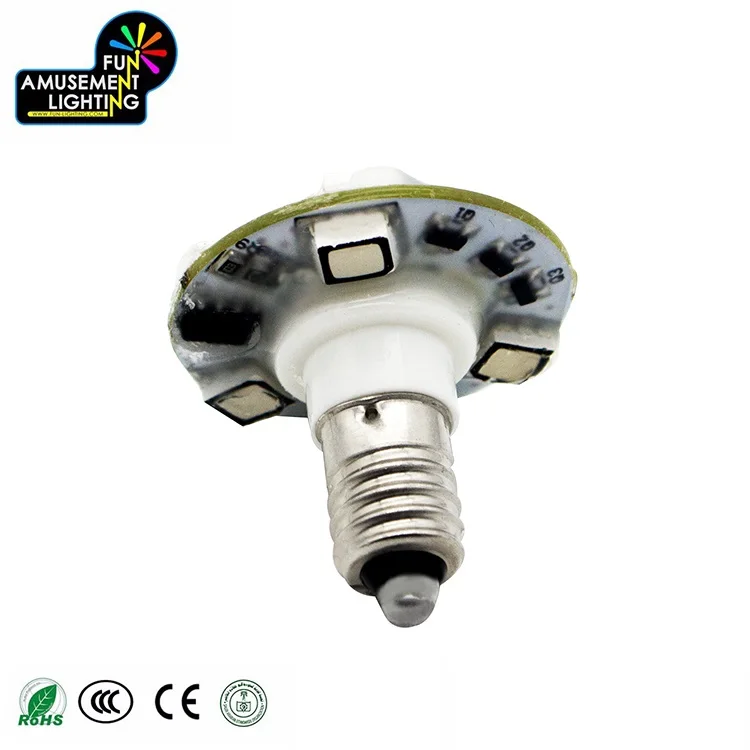 Factory Sale Fun Amusement LED Auto Pixel Cabochon Lamp 24V E10 IP65 Plastic Body for Theme Parks and Nighttime Lighting