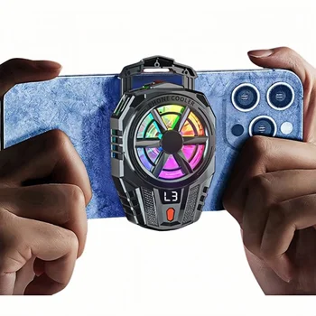 3-Level Display TEC Chip Dual Airflow Gaming Phone Cooler with Ice Ceramic and Alloy Plate for Live Streaming
