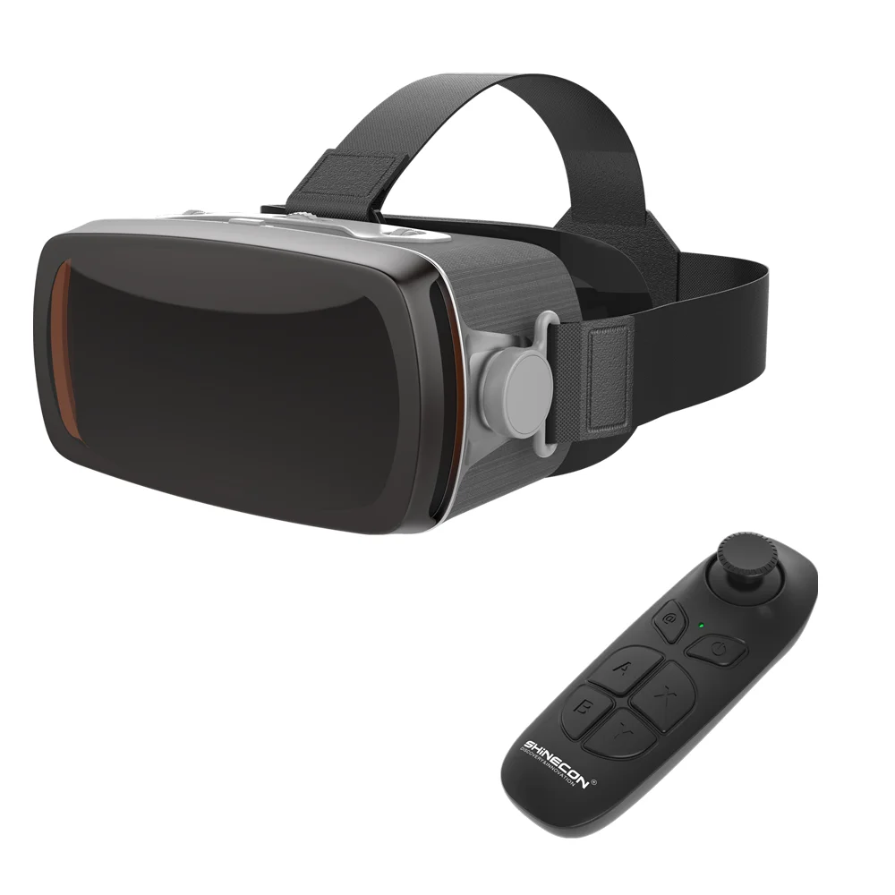 3D VR Glasses Compatible for IOS & Android 4.7-6.5'' Phone Virtual Reality 3D VR Box Headset for Movies & Games with Controller