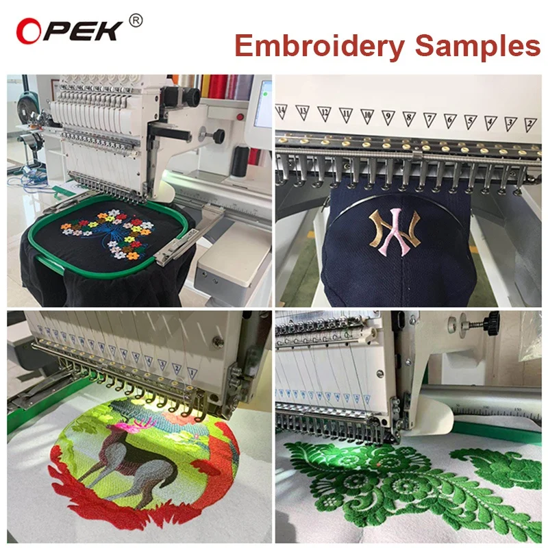OPEK Single Head Embroidery Machine Computerized High Speed Automatic Home Use Cap T Shirt Hat Flat Computer Embroidery Machine