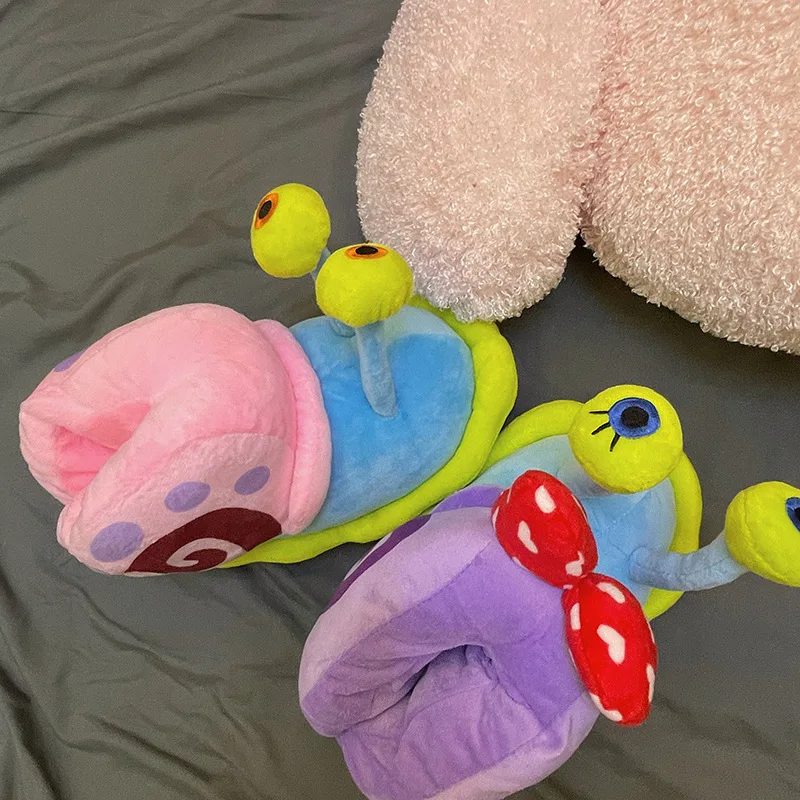 New Design Gary the Snail Fuzzy Slippers for Wholesale - Cute