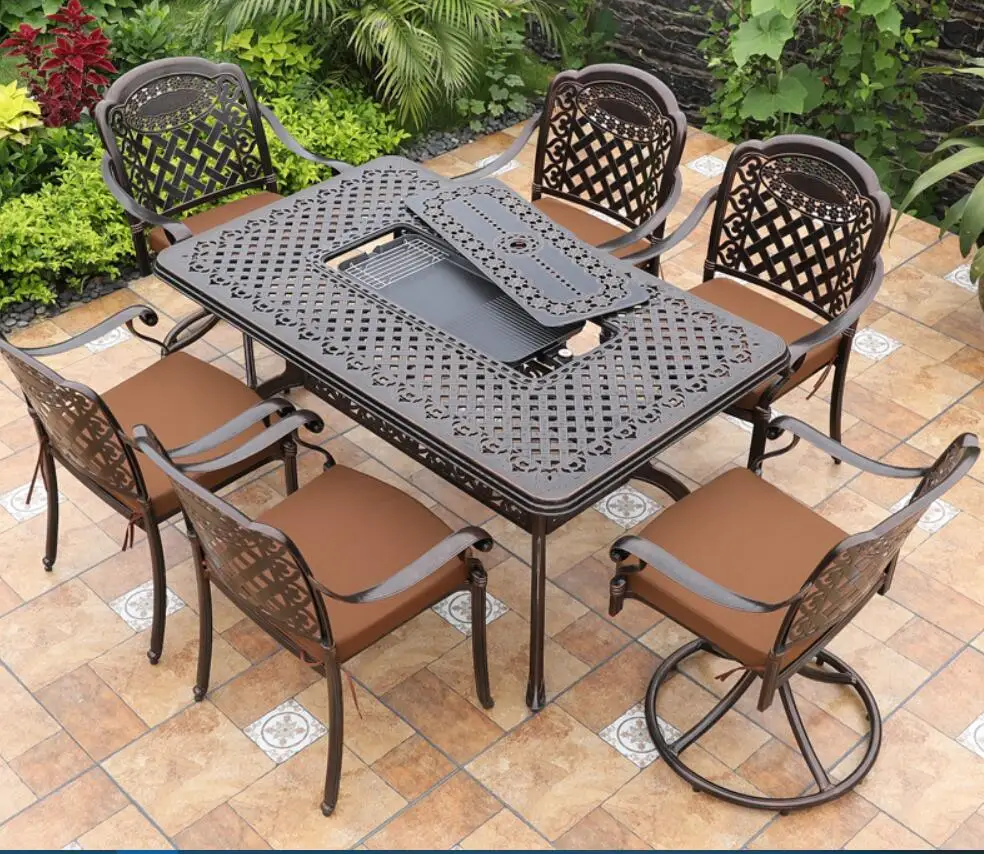 VidaXL Sedie da Giardino 4 pz in Alluminio Pressofuso Bronzo | Leroy Merlin