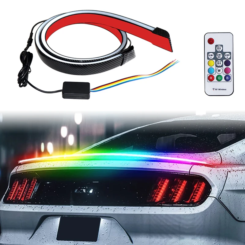 Car Rear Diffuser Spoiler Led Break Lights Flexible Auto Styling Car