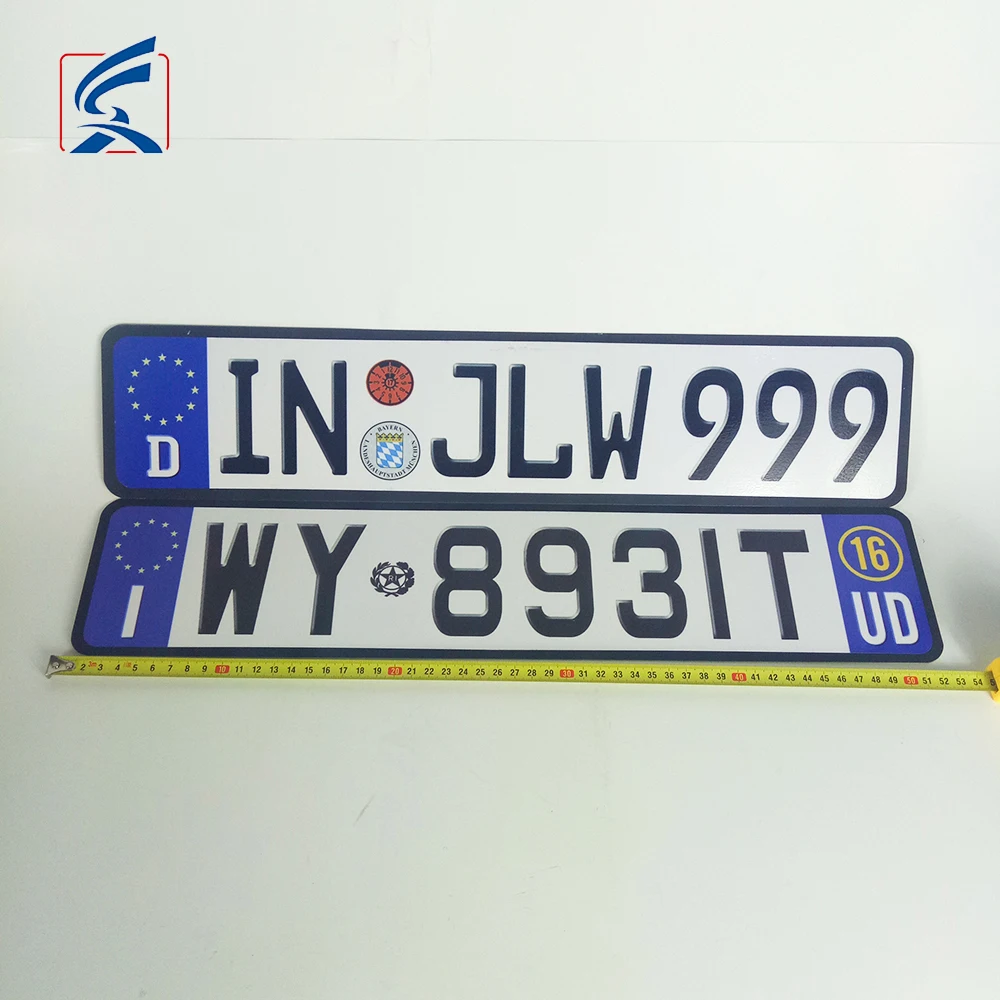Newest Europe License Plate Frame Aluminum Or Metal European Size Front