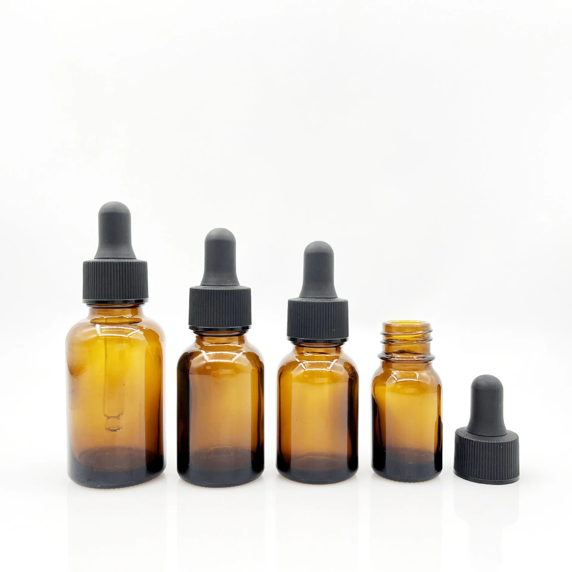 product 5ml 10ml 15ml 20ml 30ml 50ml 100ml thick bottom euro shape amber glass essential oil dropper bottles-27