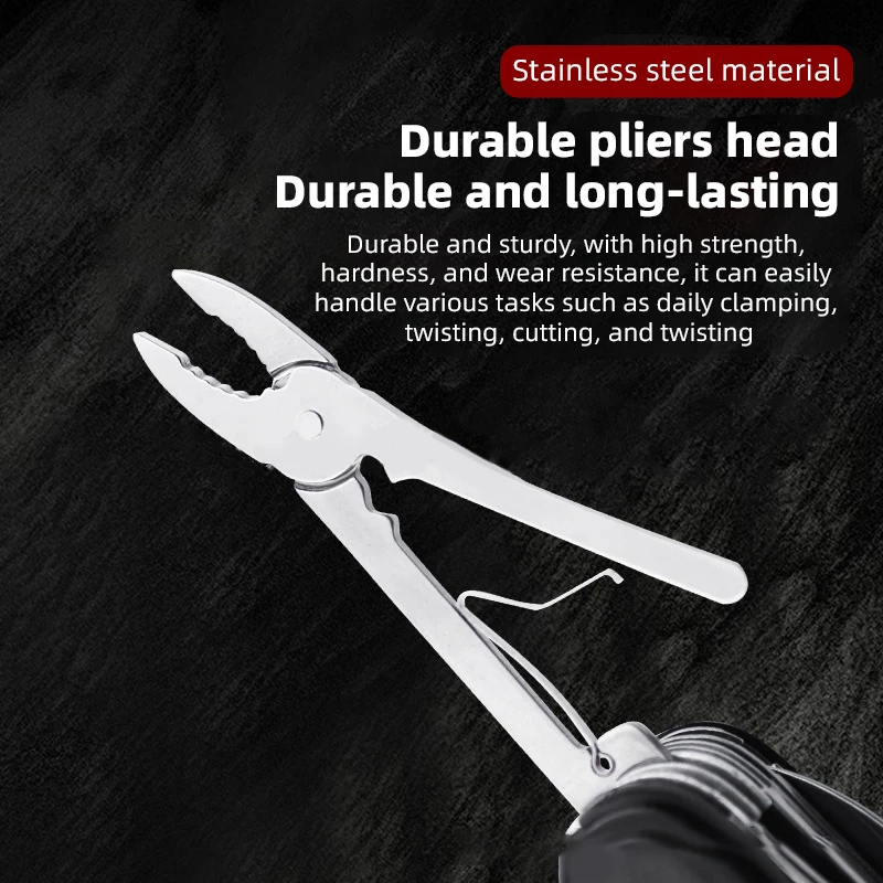 Wholesale 17 in 1 Multi Tool Keychain Small Folding Pocket Knife Multifunctional Stainless Steel Swiss Knife