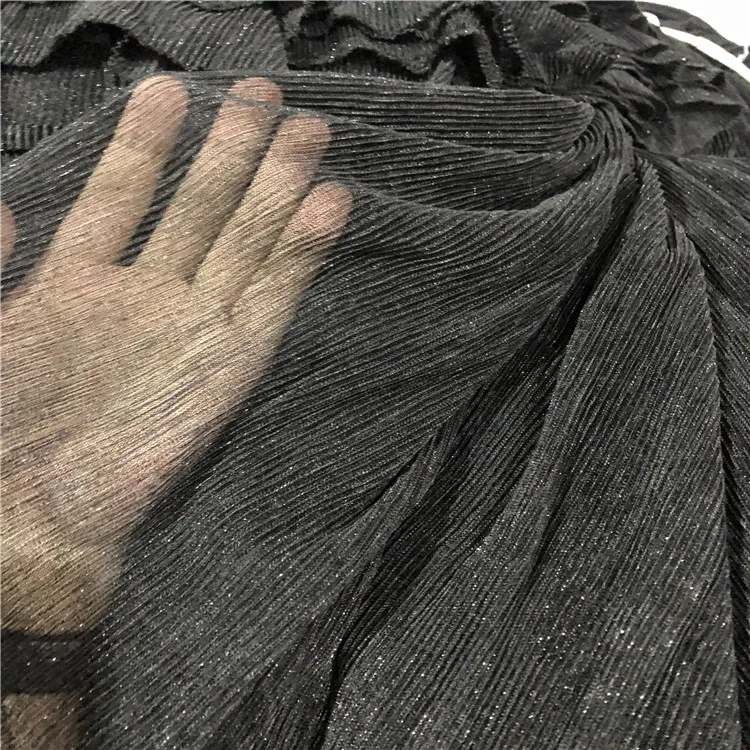 Полосатая проволока металлик из джерси с люрексом, яркий шелк, слайд-шоу, шелковая ткань, плиссированная ткань, блестящая слайд-ткань