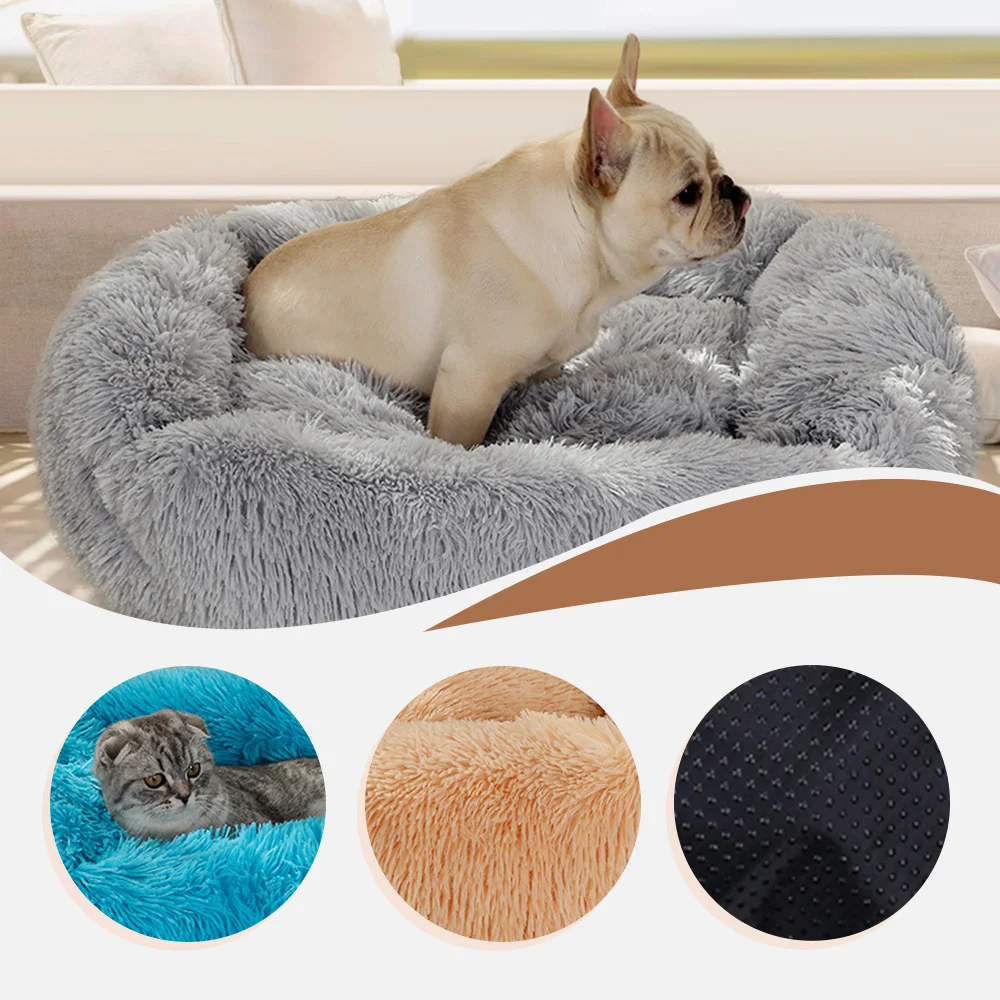 Wholesale Soft Polyester Cloth Removable Washable Indoor Pet Cushion B - product detail 2