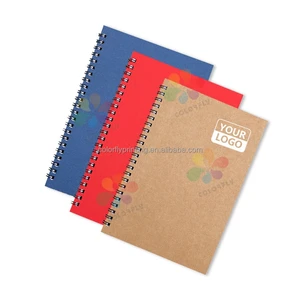 A5 Good Quality Customized Cover  Popular Type and Designs Manufactured Spiral Notebook for Students