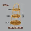 Round, flat-edged, three-tiered basket [10 pieces]