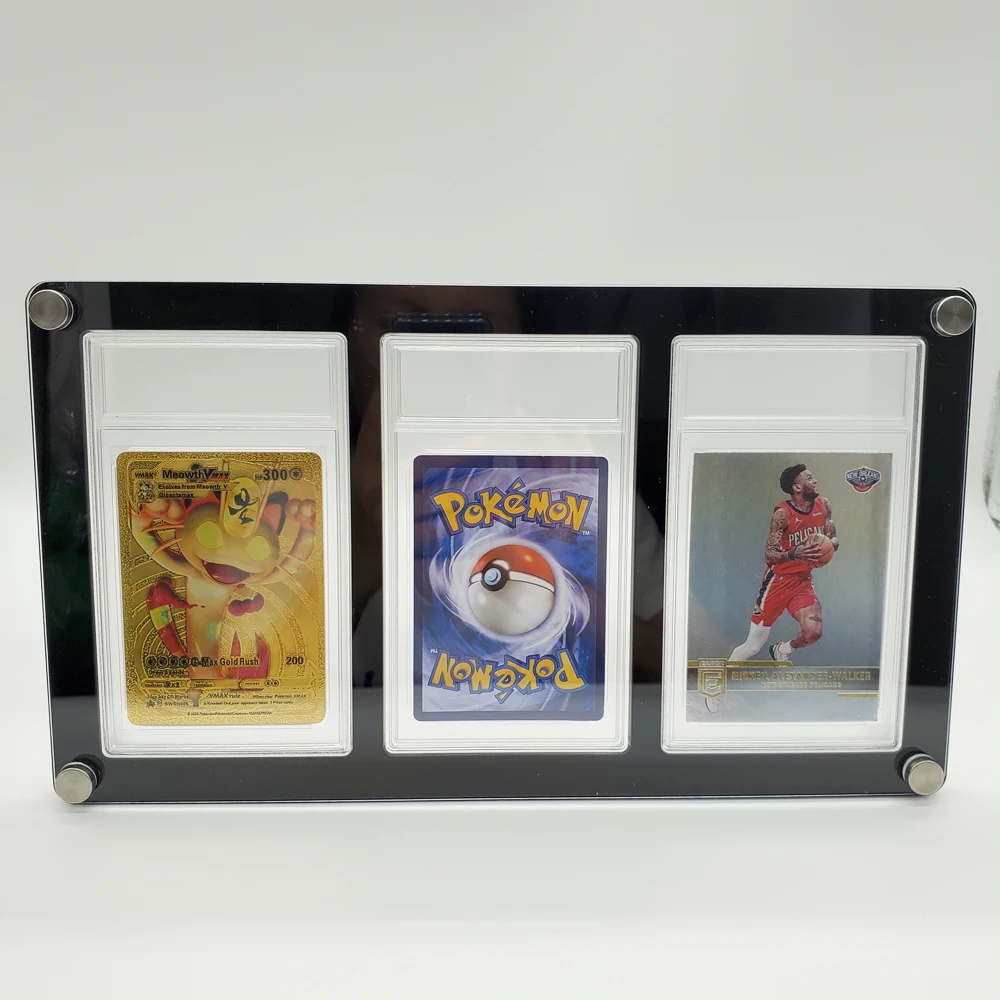 game plus card sleeves Amazon.com: Baseball Card Display Case, 8-Slot Graded Card Wall Display  with Lockable Graded Card Wall Display with HD Tempered Glass for Sports  and Pokemon Cards, PSA Slab Display Frame, Black : Sports main image 1