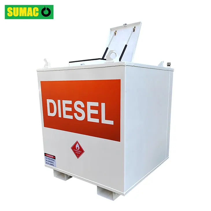 Sumac 1000L 5000L 3000 Liters Mobile Transfer Portable Steel Bunded 15M3 Gas Diesel Oil Storage Fuel Cube Tank Sale For Bahrain manufacture