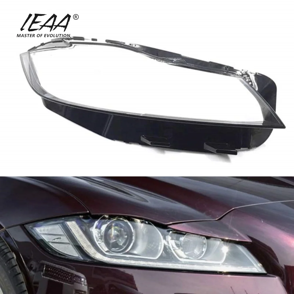 Penutup Lensa Lampu Kaca Headlight IEAA AUTO untuk Jaguar XF, Penutup Lensa Headlamp Ringan 2016 - 2019