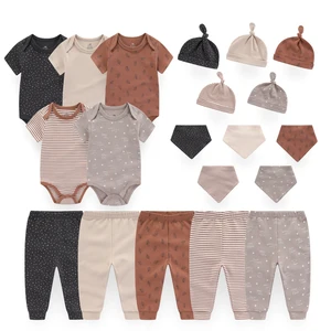 High Quality 20-Piece Baby Boy Clothing Set 100% Cotton Onesie Summer Suit Fashion-Style High Fashion