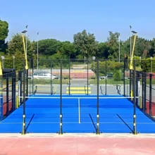 2024  New design padel court Panoramic indoor outdoor sport paddle Tennis court factory price