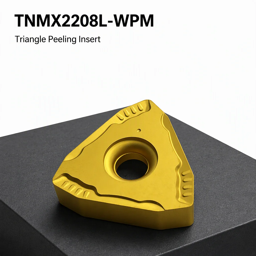 Durable Tungsten Carbide Triangle Bar Peeling Insert TNMX2208L-WPM 15mm Blade 0.5mm Thickness CVD/PVD Coated HRC83 OEM Available