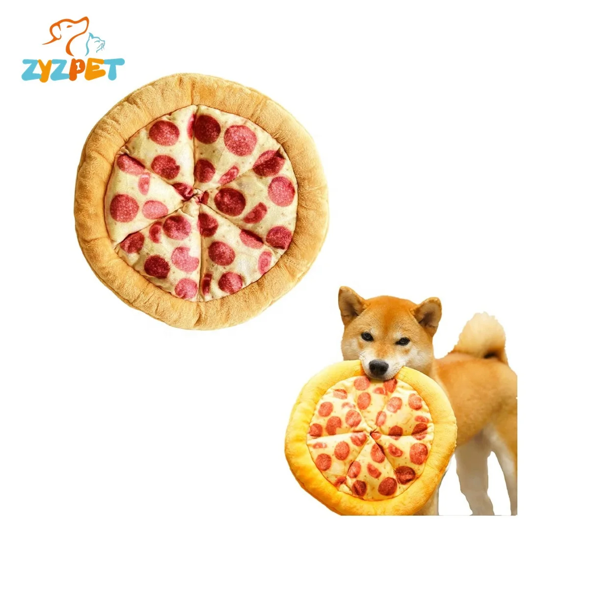 squeaky pizza dog toy