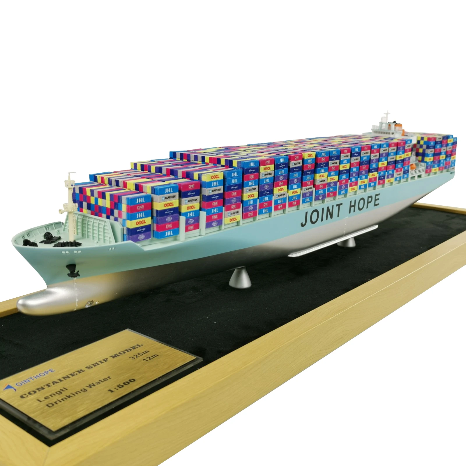 【L】O.A.S Ship Model Factory Customized 65cm JOINT HOPE Plastic Container Ship Model for Shipping Gift