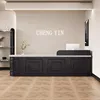 Black + light terrazzo