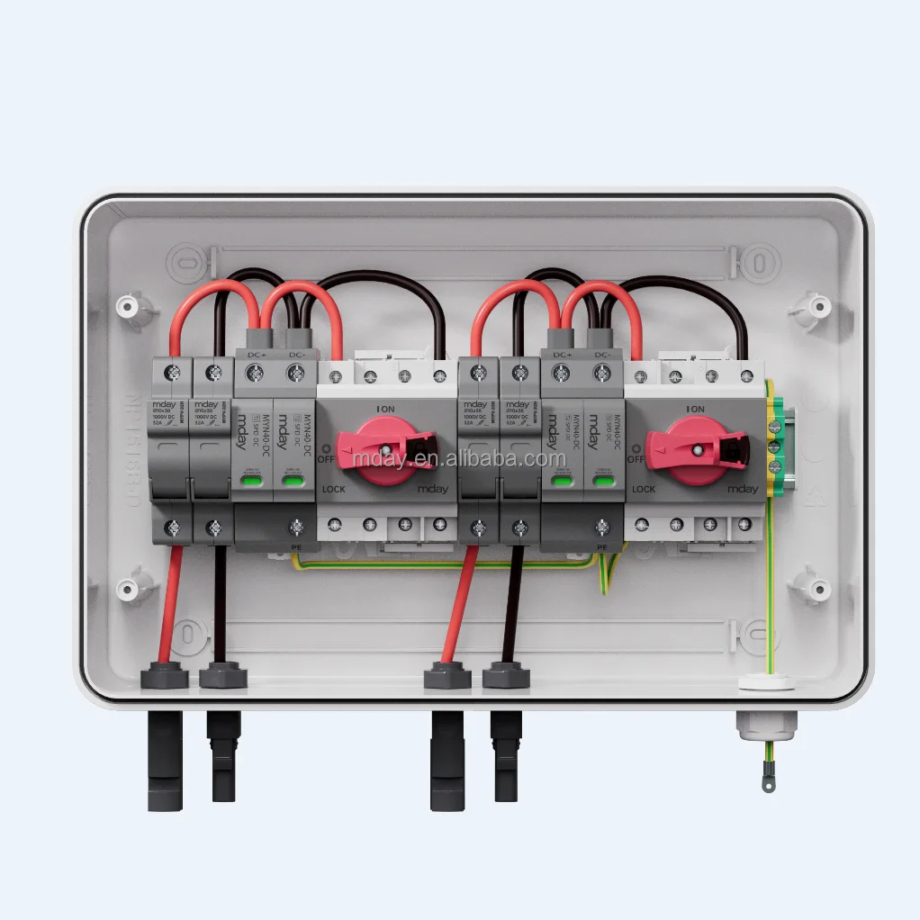 Mday 2 in 2 OUT DC1000V Solar PV Combiner Box 32A IP65 Waterproof for Solar Panel Array Systems