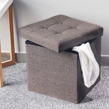 Factory Wholesale Storage Ottoman Household Fashionable Storage Folding Stool