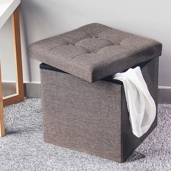Factory Wholesale Storage Ottoman Household Fashionable Storage Folding Stool