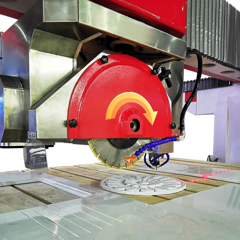 HUALONG Machinery Italian Cnc Software Bridge Saw Granite Marble Stone Cutting Lathe 5axis 5 Axi Axis CNC Machine for Stone