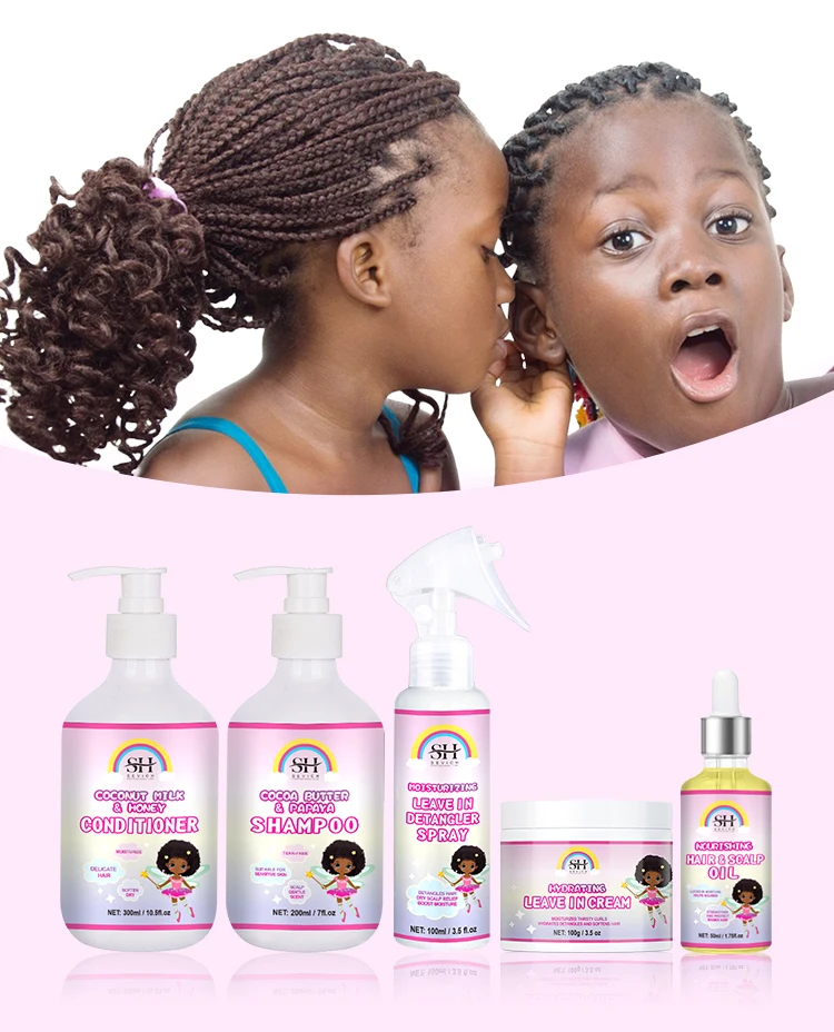 Natural Black Children's Hair Care Set Children's Deep Care Shampoo And