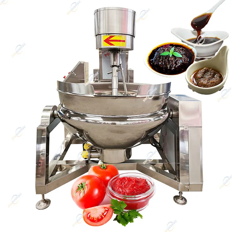 Food Mashing Simmer Boiling Pot With Agitator Rice Meat Sauce Food Steam Electrical Cooking Kettle